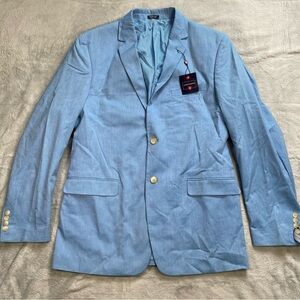 Saddlebred Blazer‎ Sport Coat Jacket 42L Mens NWT Blue Preppy Cotton